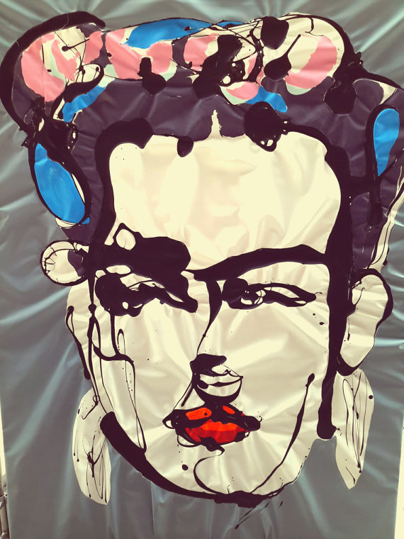 Frida Abstract Portrait Drip