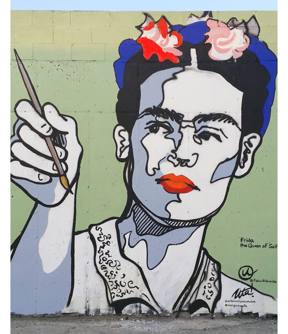 Frida Queen of Selfies Mural Print
