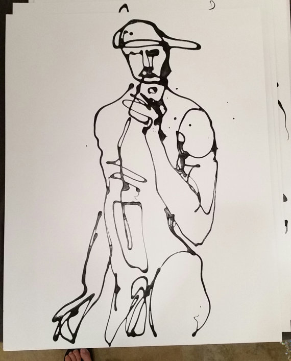 Male Nude with Smartphone 