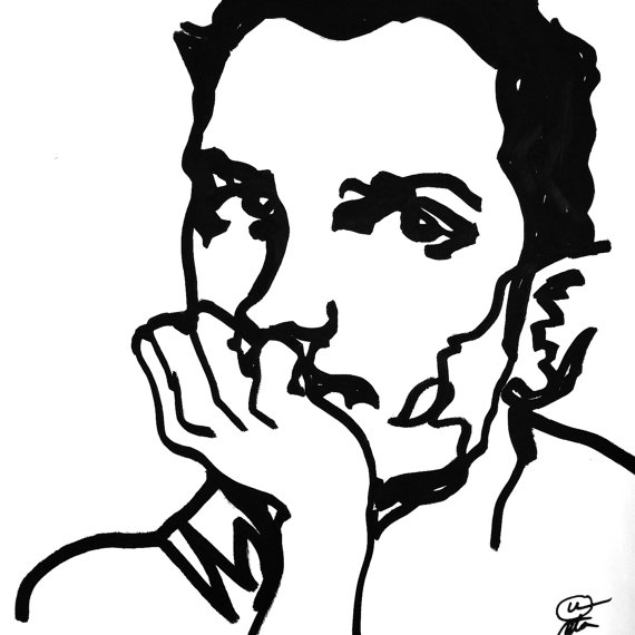 Male portrait Series, Brazilian actor, Black and White